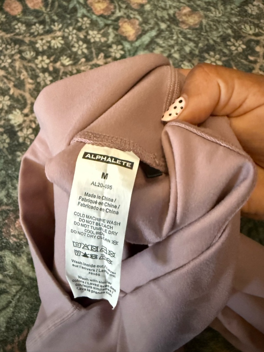 Alphalete Pink Leggings Mid‎ Rise Medium - Picture 3 of 4